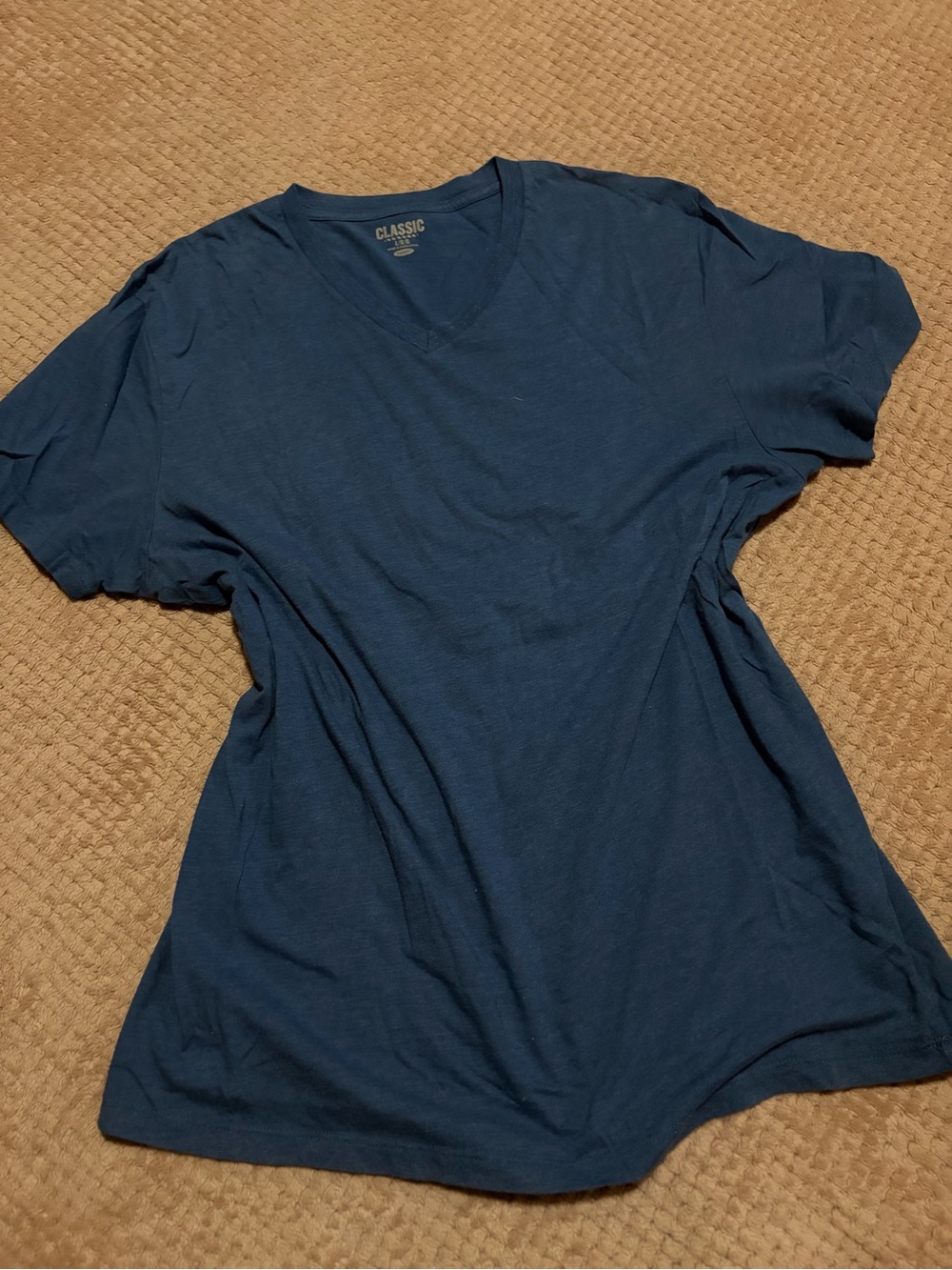 Classic Men's V-Neck Tee - Dark Blue